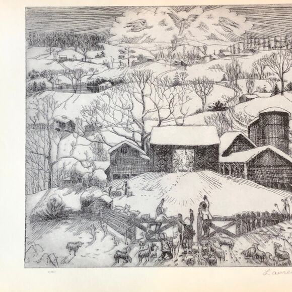 Lauren Ford "The Nativity" 1930s Art Print Treasury Collection Sketch Vintage - Picture 5 of 13